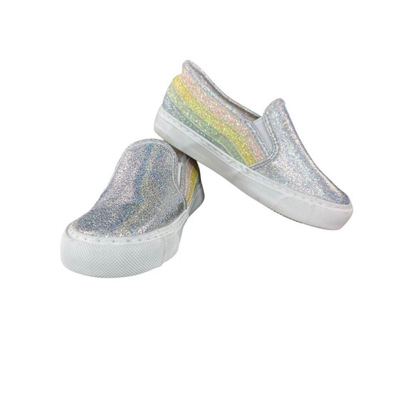 Olive & Edie Other - Rainbow Slip-On Sneakers Size 11 Girls By Olive & Edie